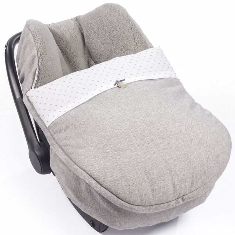 Housse et couvre-jambes pour siège auto groupe 0 Sweet Tweed gris Pasito a pasito