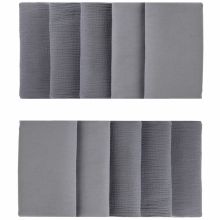 Tour de lit modulable & respirant gris foncé Mix & Match (pour lits 60 x 120 cm et 70 x 140 cm)  par BB & Co