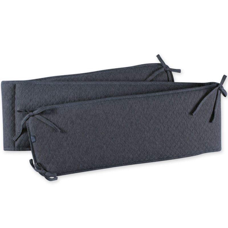 Tour de lit réversible Kilty gris anthracite (20 x 180 cm) Bemini