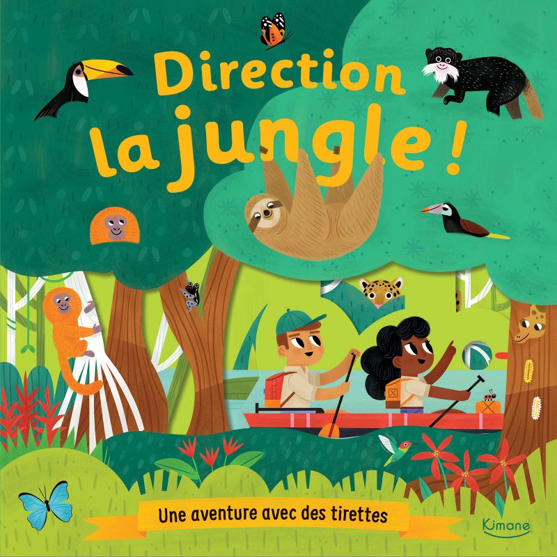 Livre à tirettes Direction la jungle ! Editions Kimane Produit 1 grande taille