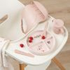 Assiette à compartiments Stick&Stay Playground Rose  par Done by Deer