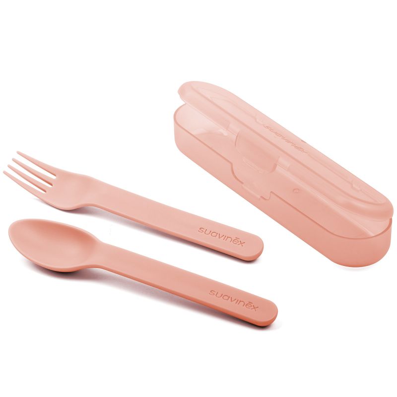 Set de 2 couverts Into the forest rose Suavinex