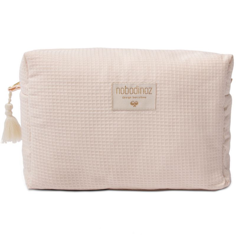 Trousse de toilette rose pâle Diva Nid d'abeille Nobodinoz