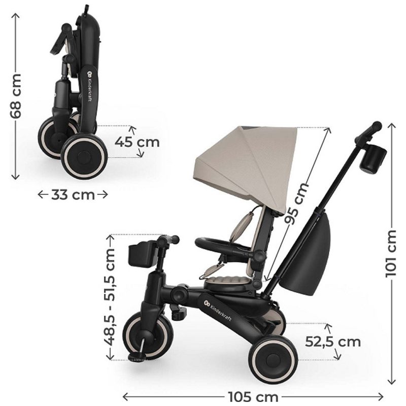 Tricycle évolutif Jazz 3 Beige Kinderkraft Produit 9