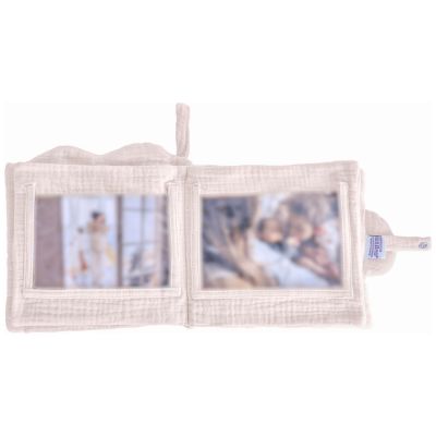 Livre album photos nuage (pour 10 photos 10 x 15) gaze de coton ivoire