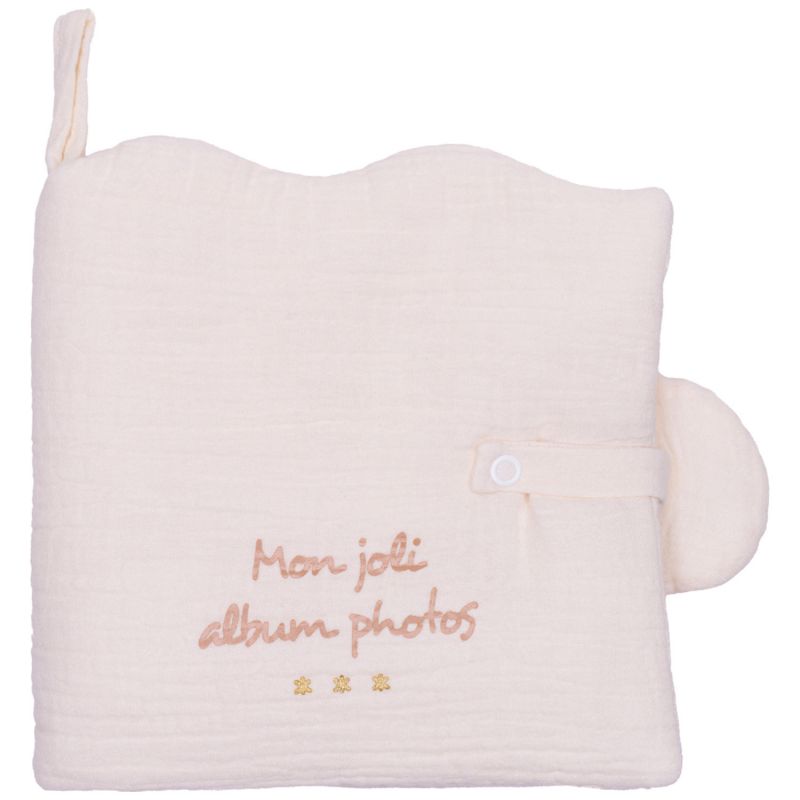 Livre album photos nuage (pour 10 photos 10 x 15) gaze de coton ivoire BB & Co Produit 1