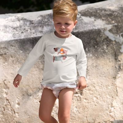 T-shirt anti-UV manches longues Beach Chien (2-3 ans)