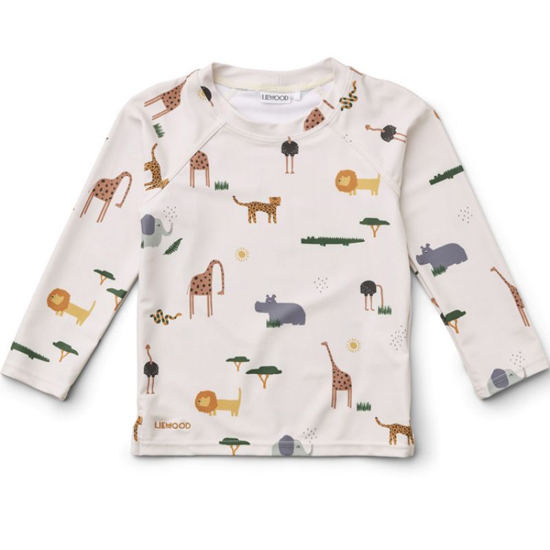 Tee-shirt anti-UV Noah Safari sandy mix (12-18 mois) Liewood