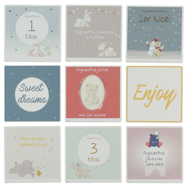 Cartes étapes de bébé (23 cartes) Noukie's