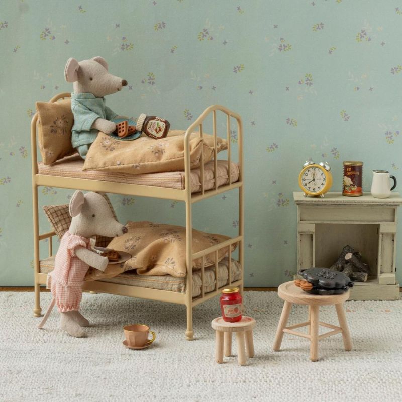 Lot de 2 tabourets Souris rose et menthe clair Maileg Ambiance 2