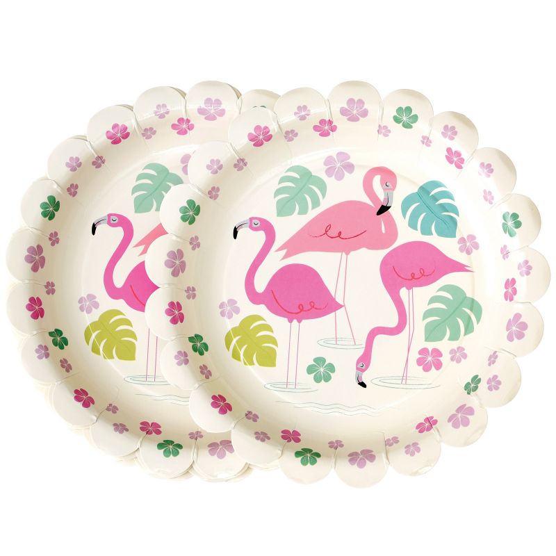 Assiette en carton Flamingo Bay (8 pièces) REX