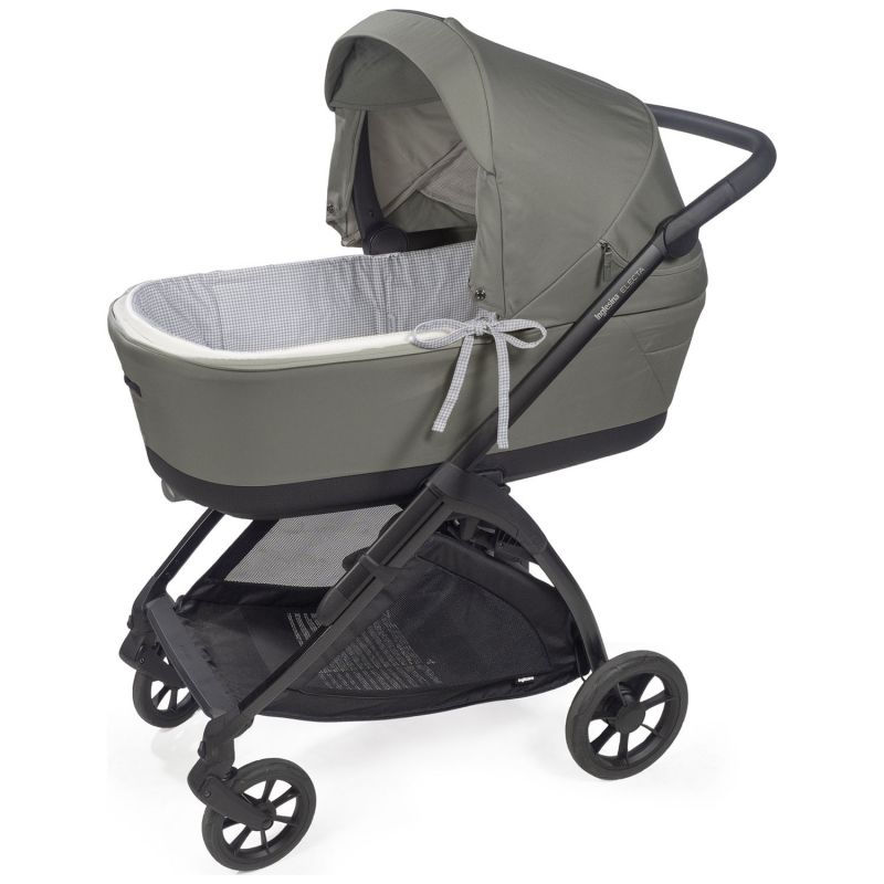 Housse de nacelle avec tiges et Drap housse pour nacelle Little Bloom Vichy Gris Pasito a pasito Produit 2