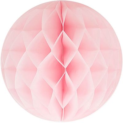 Lot de 6 boules en papier alvéolé roses