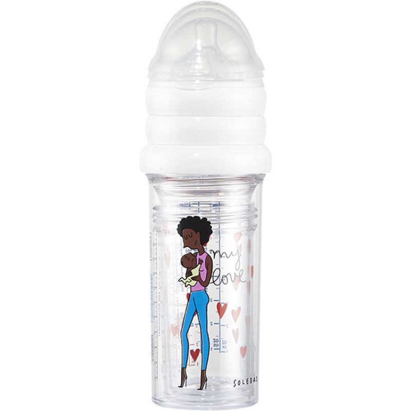 Lot de 3 biberons anti colique gigogne Maman Afro by Soledad (360 ml et 210 ml) Le Biberon Français