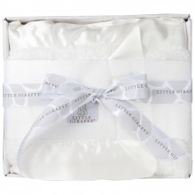 Coffret cadeau couverture Chenille blanc (74 x 89 cm)  par Little giraffe