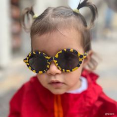 Lunettes de soleil Kiddos Lou Pattern yellow blue (3-5 ans)