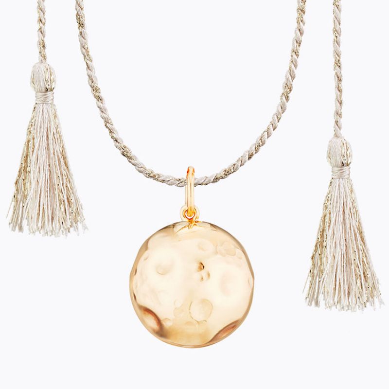 Bola sur cordon rose doré Moon Lune (plaqué or jaune) Ilado Paris