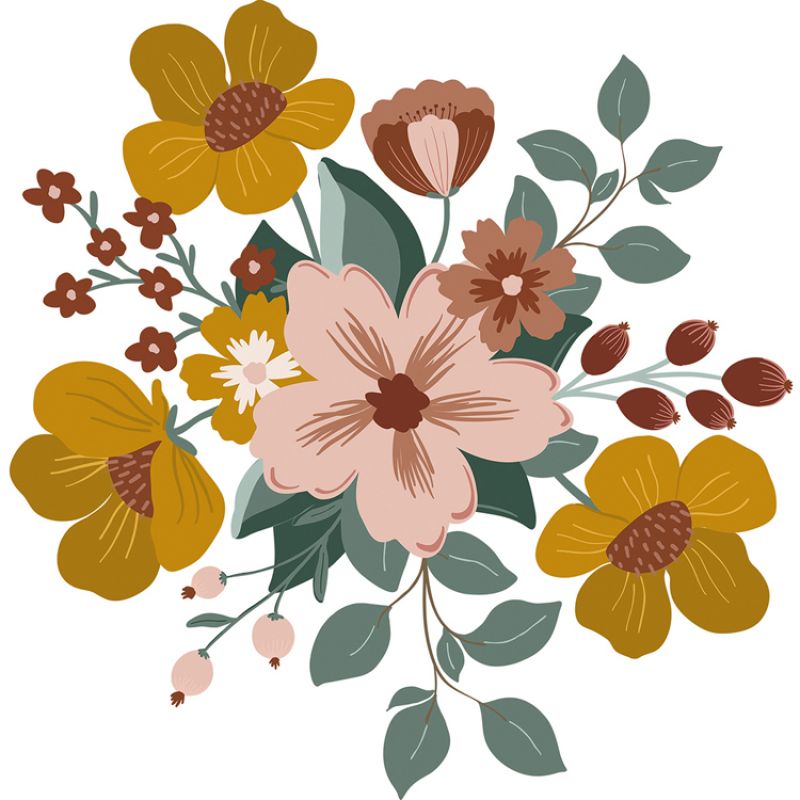 Sticker mural Large Bouquet (50 x 50 cm) Lilipinso
