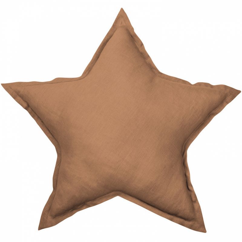 Coussin étoile chocolat Pure nature (45 cm) Cotton&Sweets