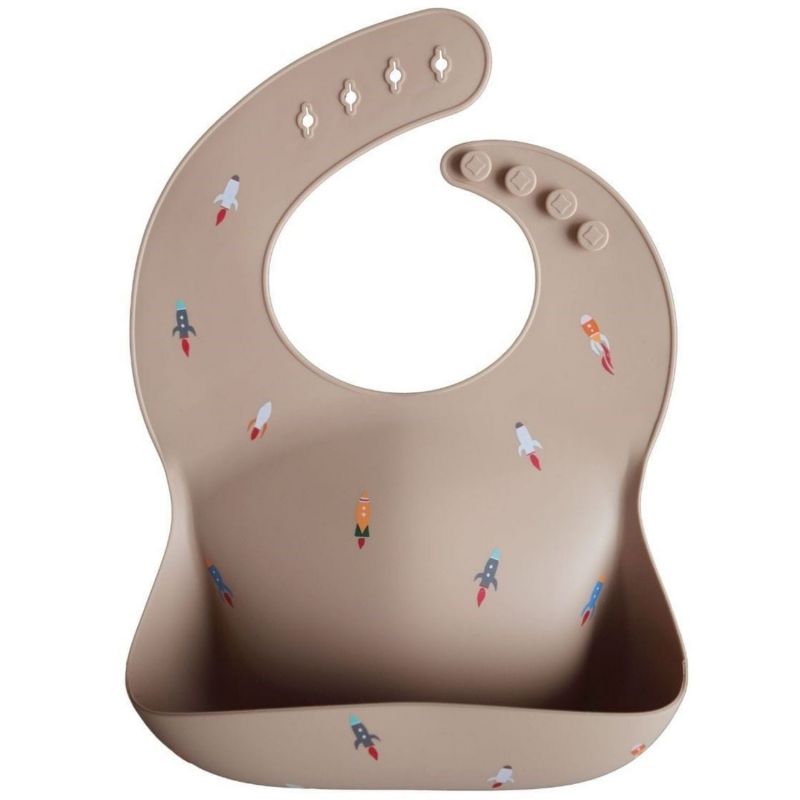 Bavoir à poche en silicone Rocket Mushie Produit 1
