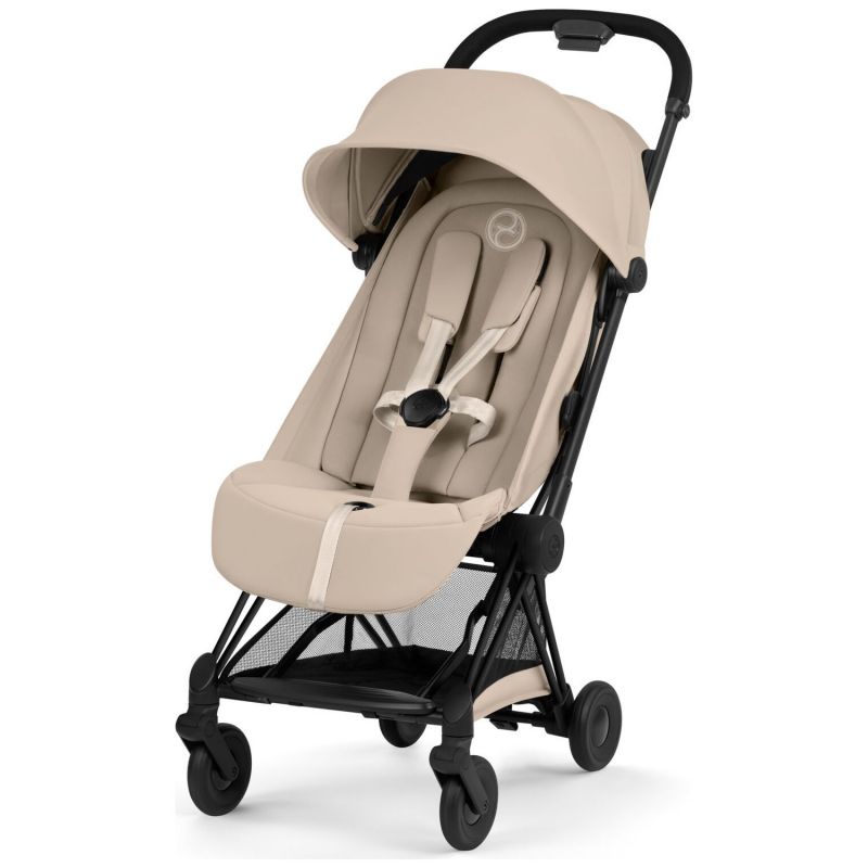 COŸA Confort 2026 Poussette ultra-compacte et Châssis Matt Black Cozy Beige Cybex Produit 1