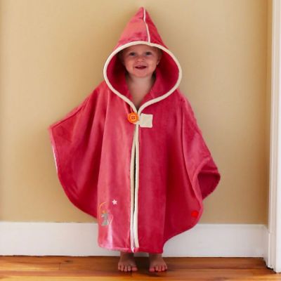 Cape de bain Faon Fraise personnalisable (0-5 ans)