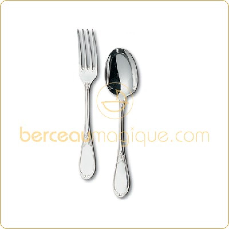 Coffret couverts Lauriers (2 pièces, métal argenté) Ercuis