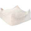 Pouf Ottoman Square Cream White molletonné - Wigiwama