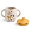 Tasse à bec en silicone Neil Around the world Liewood Produit ouvert 3