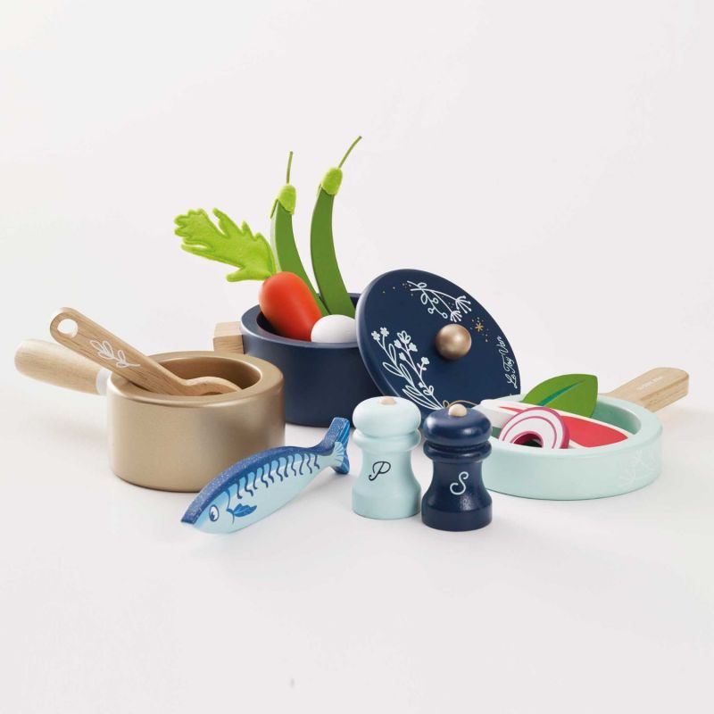 Ensemble de casseroles et poëles en bois FSC Le Toy Van Ambiance 6