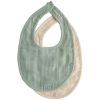 Lot de 2 bavoirs en mousseline Roman Green-Fog Mushie Produit 1