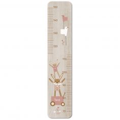 Toise en bois Lapin doudou rose - Charlie et Suzie