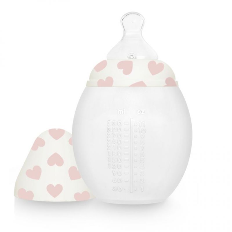 Biberon anti-colique en silicone Full of Love Pink (330 ml) Elhée Produit 1