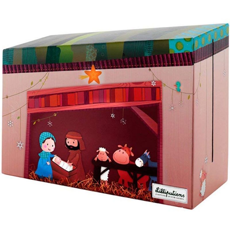 Crèche de Noël à monter avec marionnettes Lilliputiens