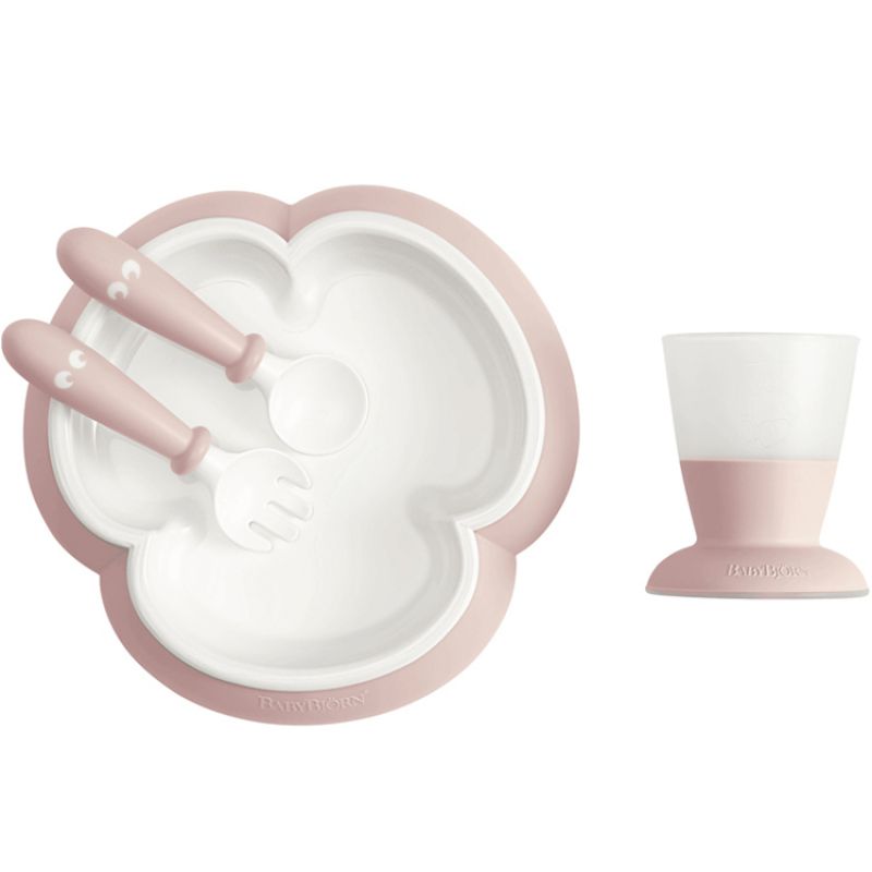 Coffret repas bébé rose pastel (4 pièces) BabyBjörn