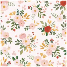 Papier peint Alysse floral rose pâle (50 cm x 10m)  - Lilipinso