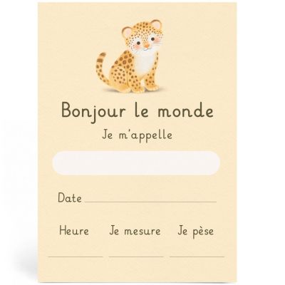 Carte naissance Léopard
