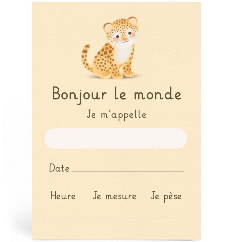 Carte naissance Léopard Zü Produit 1