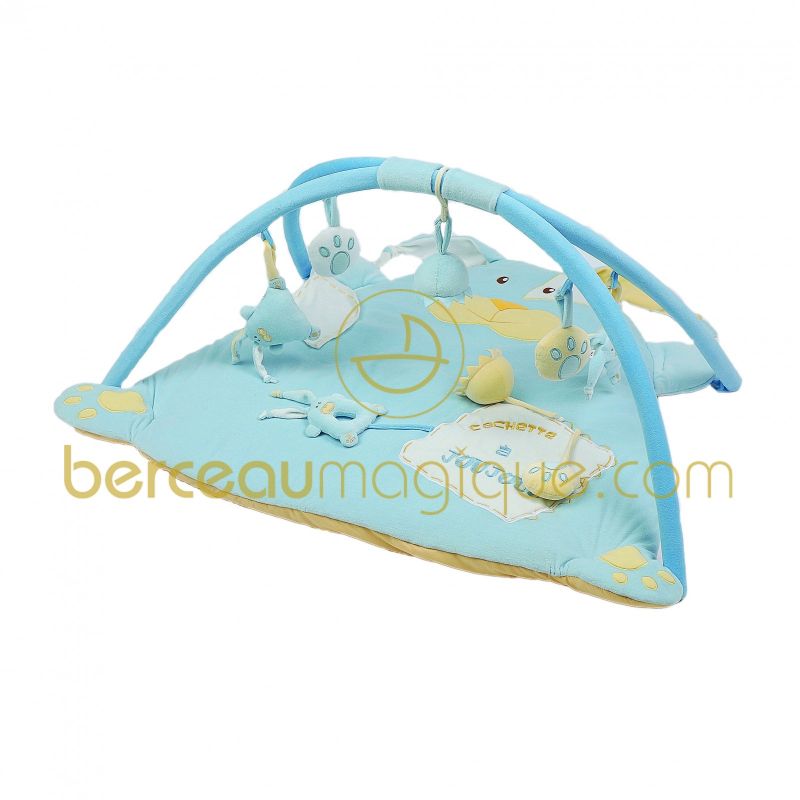 Tapis d'éveil Lapin Bleu (70 x 85 cm) Doudou et Compagnie