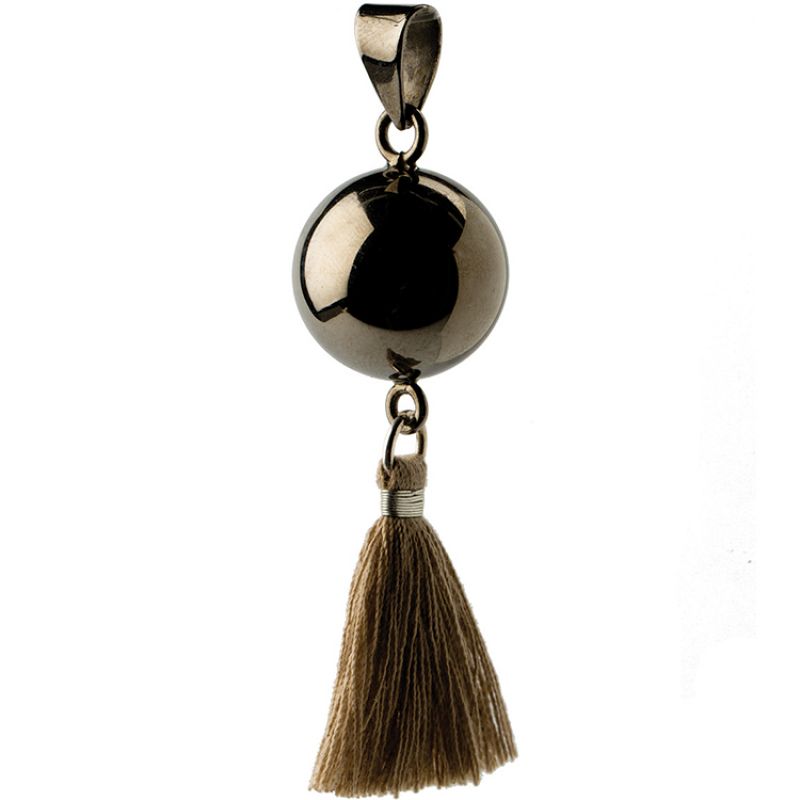 Bola pompon marron (métal noir) Bola