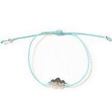 Bracelet cordon nuage mint (argent 925°)  par Zü