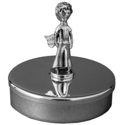 Boîte à dents Le Petit Prince personnalisable (métal argenté)  par Aubry-Cadoret