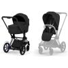 Duo e-PRIAM 2026 Poussette électrique tout-terrain avec nacelle pliable Matt Black Sepia Black Cybex Produit 1