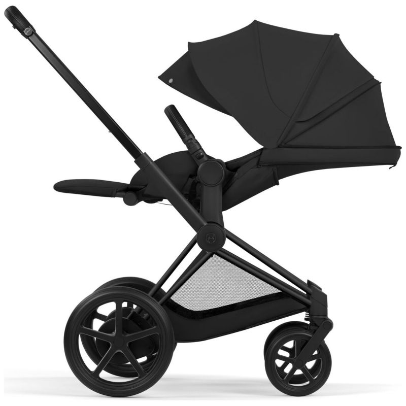 Duo e-PRIAM 2026 Poussette électrique tout-terrain avec nacelle pliable Matt Black Sepia Black Cybex Produit 7