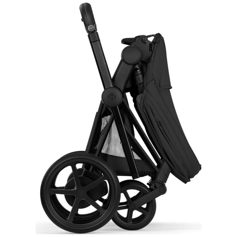 Duo e-PRIAM 2026 Poussette électrique tout-terrain avec nacelle pliable Matt Black Sepia Black Cybex Produit 9