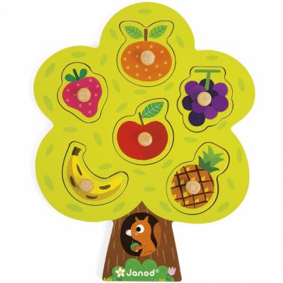 Puzzle à encastrement arbre gourmand (6 pièces)