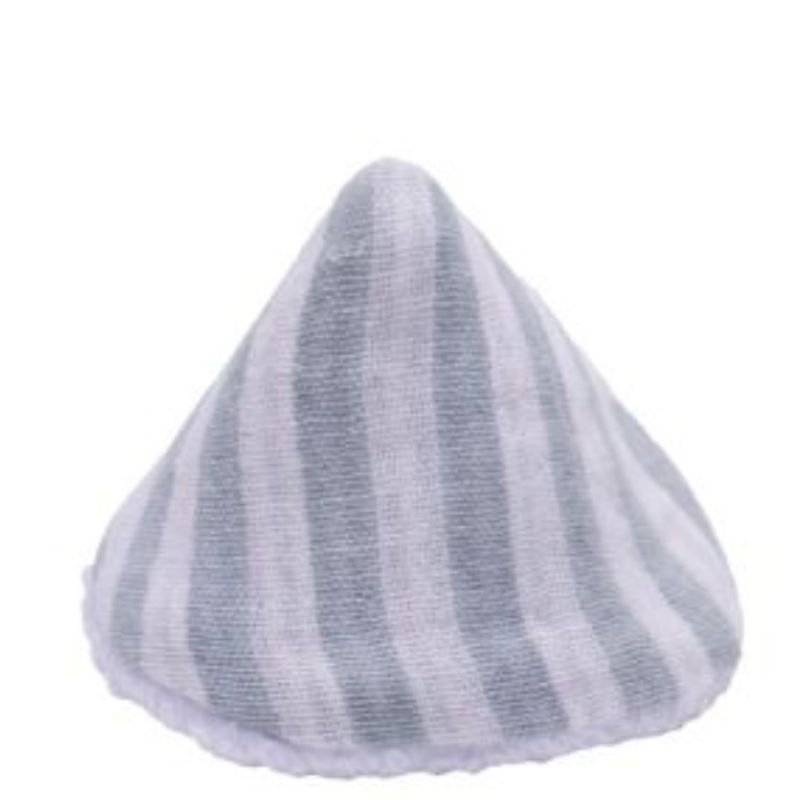 Lot de 4 cônes en gaze de coton rayé vert de gris et mousse de lait BB & Co Produit 2