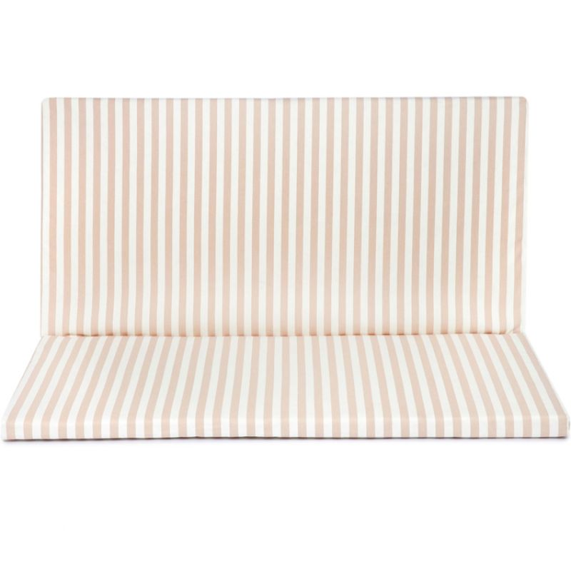 Matelas de sol pliable Bebop Taupe stripes natural (100 x 100 cm) Nobodinoz