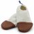 Variation Ecru, marron du produit Chaussons Les Petits Velours écru (pointures 24-26) de la marque Les Pas Petits