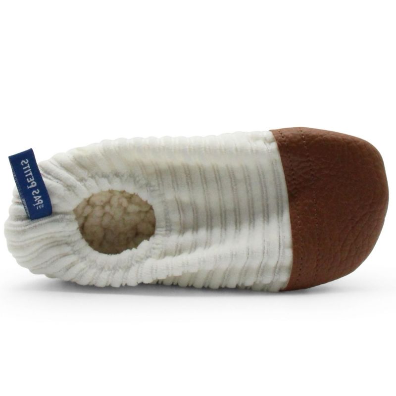 Chaussons Les Petits Velours écru (pointures 24-26) Les Pas Petits Produit 3